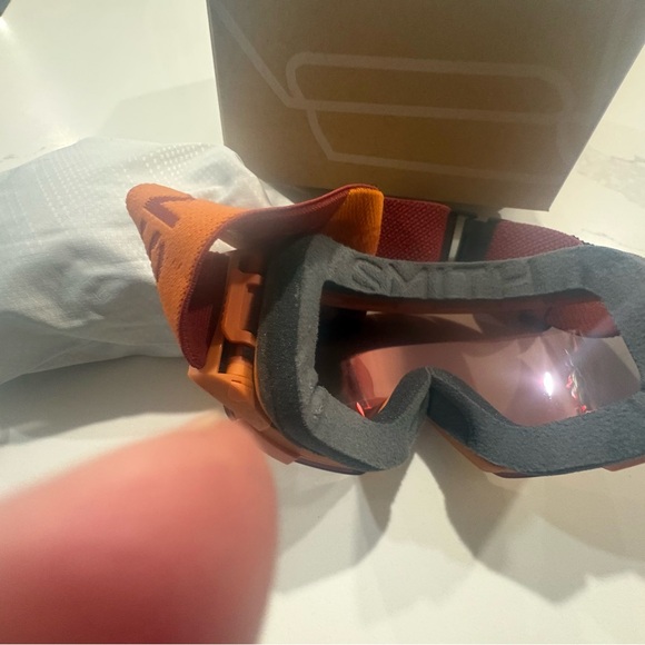 SMITH Orange and Red Men's Mag XL chromopop ski googles - Picture 4 of 9